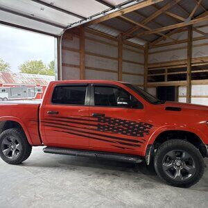 2X LARGE Graphics decals AMERICAN FLAGS pair Left and right side - Made in USA